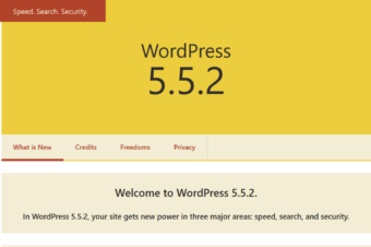 Maintenance & Security Release: Version WordPress 5.5.2  was release on October 29.2020