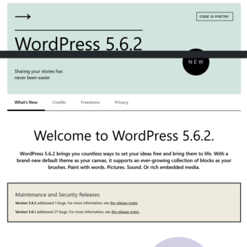 Maintenance and Security Releases WordPress Version 5.6