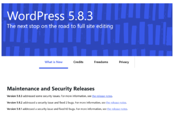 WordPress 5.8.3 Security Release – January 6, 2022