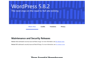 WordPress 5.8.2 Maintenance and Security updates