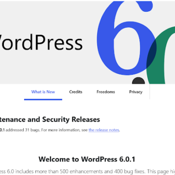 WordPress 6.0.1 – Maintenance and Security Release – July 12,2022