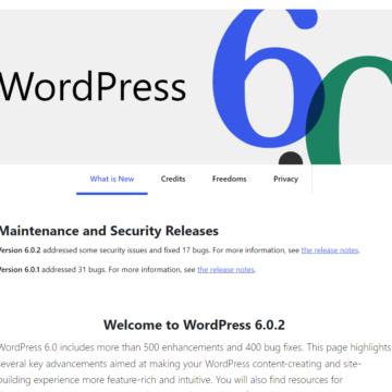 WordPress 6.0.2 – Maintenance  Security Release – Aug 30-2022