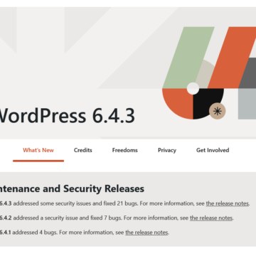 WordPress 6.4.3 – Maintenance and Security release