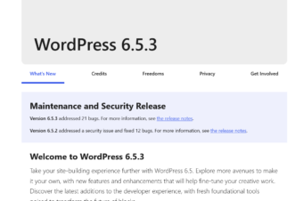 WordPress 6.5.3 Maintenance and Security Releases